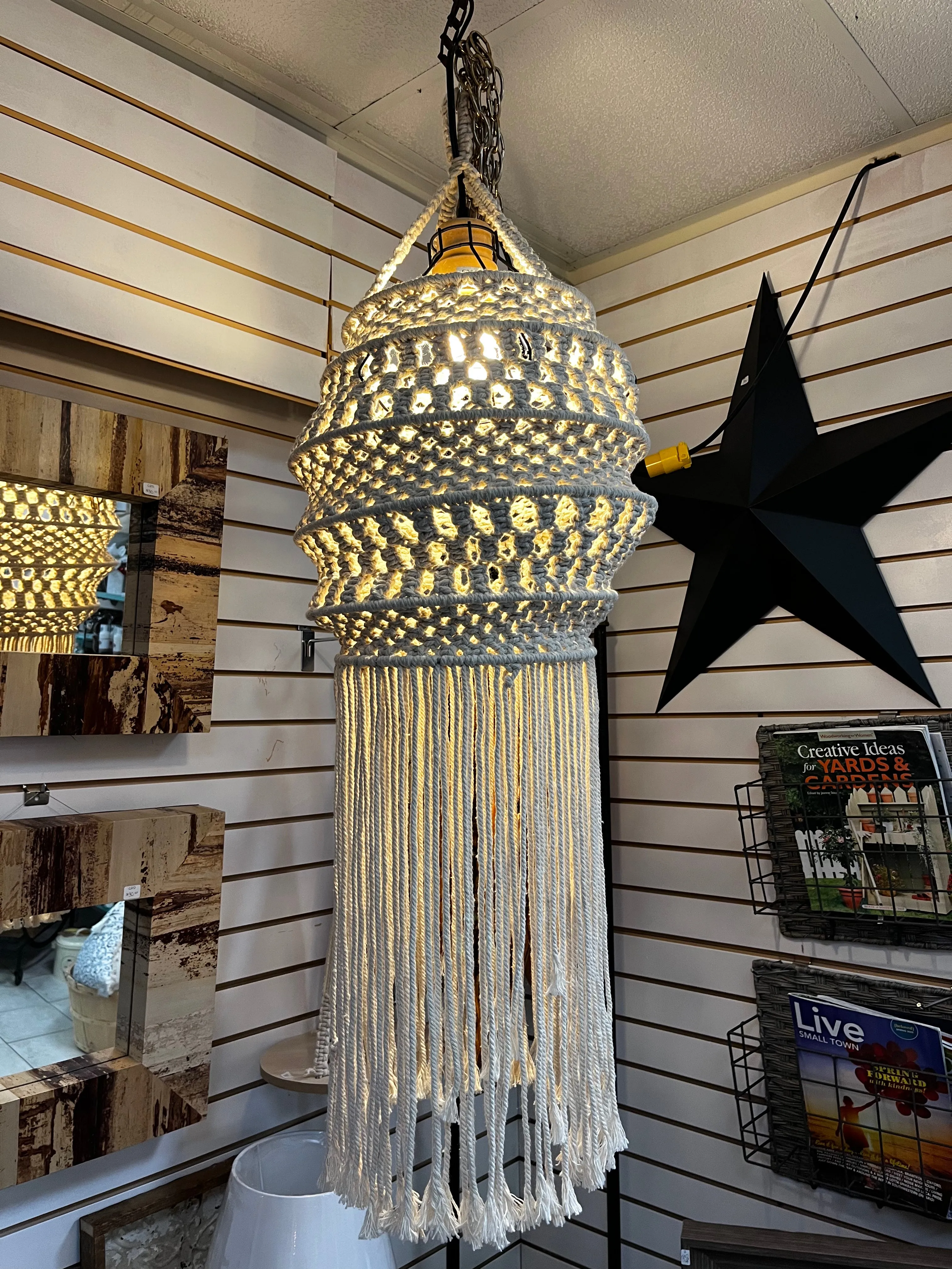 Macrame Hanging Light