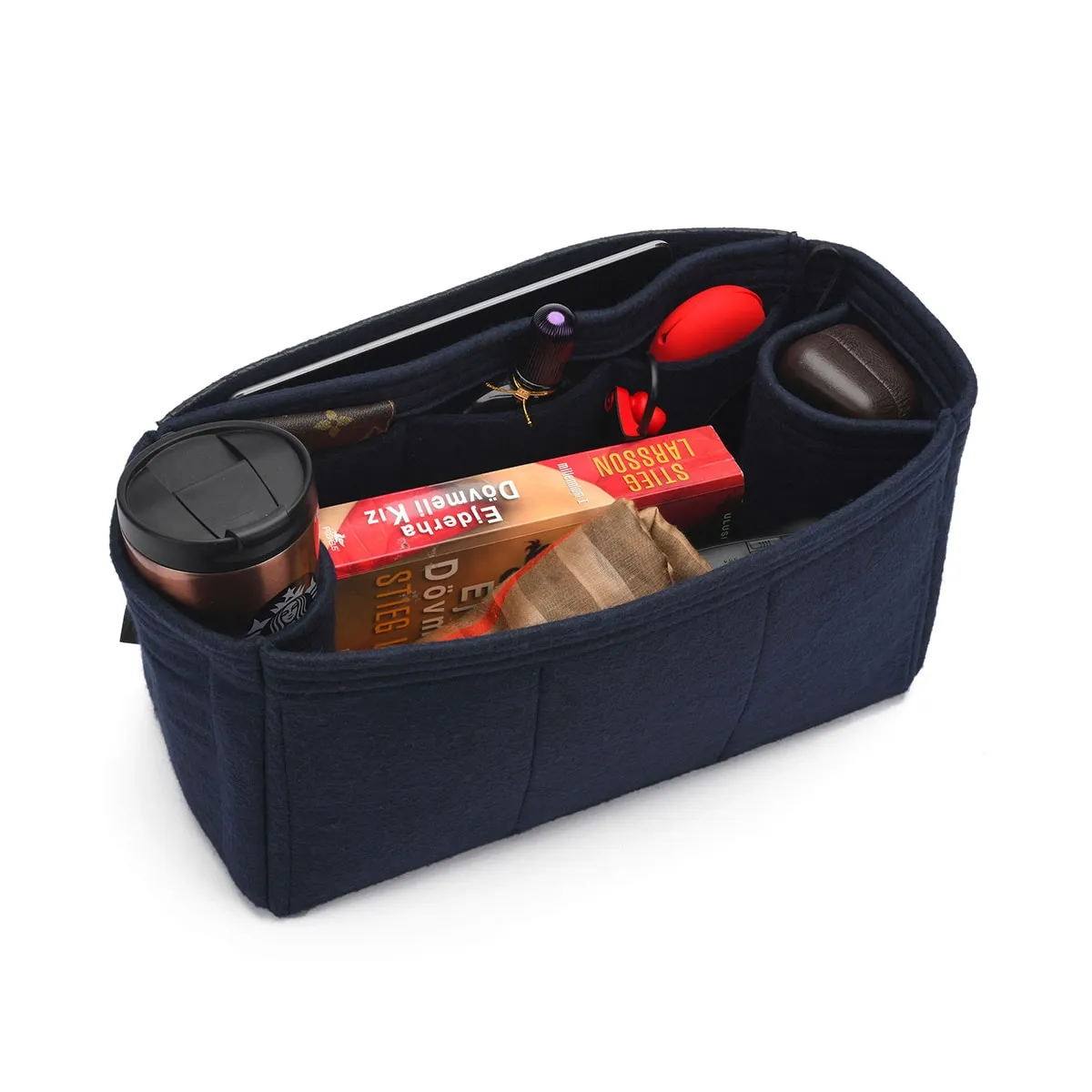 Madewell Transport Large Tote Organizer Insert, Bag Organizer with Double Bottle Holders