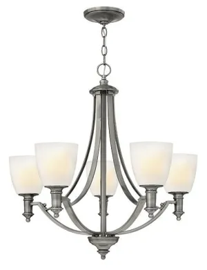 Marshes Antique Nickel 5 Lamp Chandelier - ID 6115