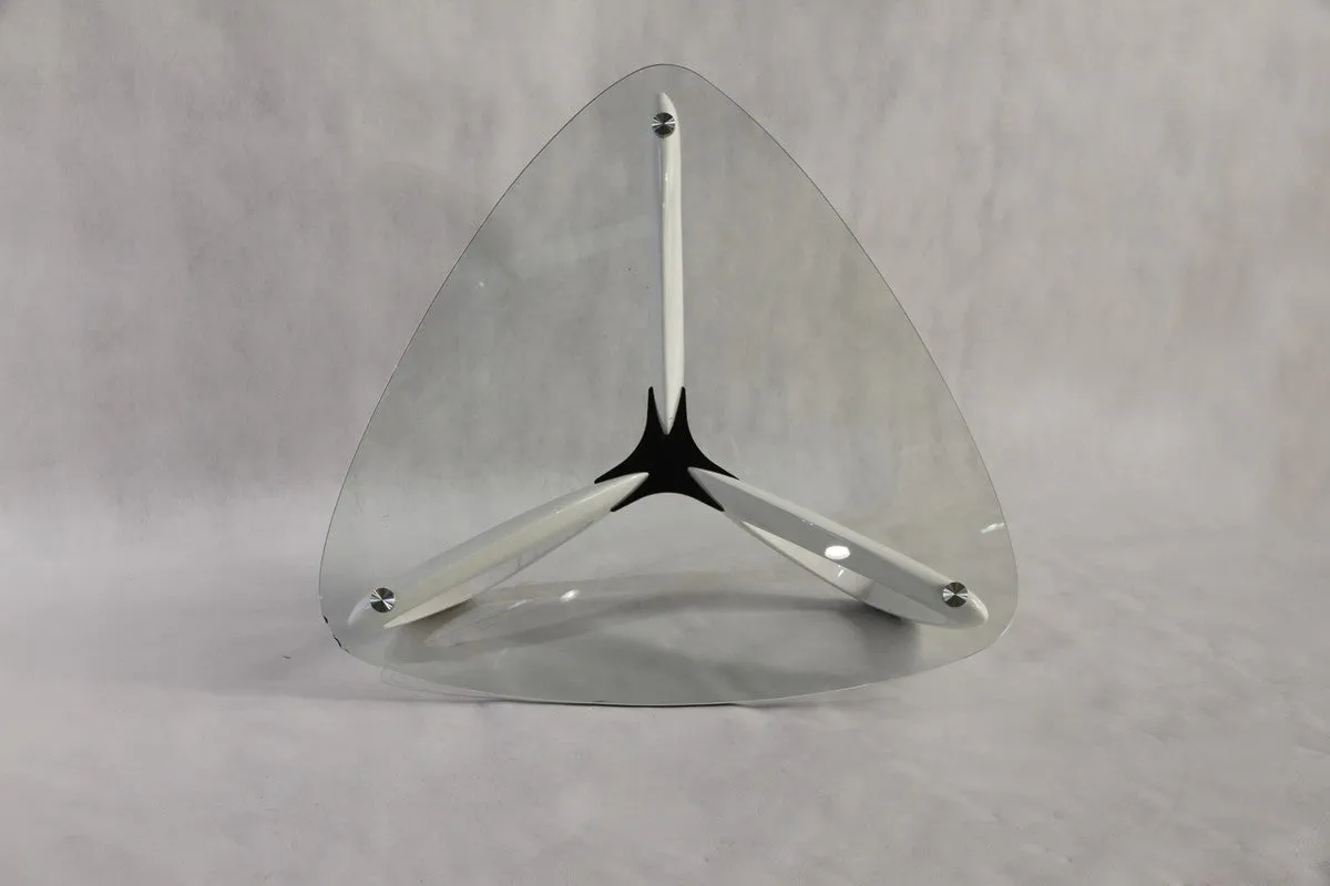 Modrest Medina Contemporary Glass & White Coffee Table