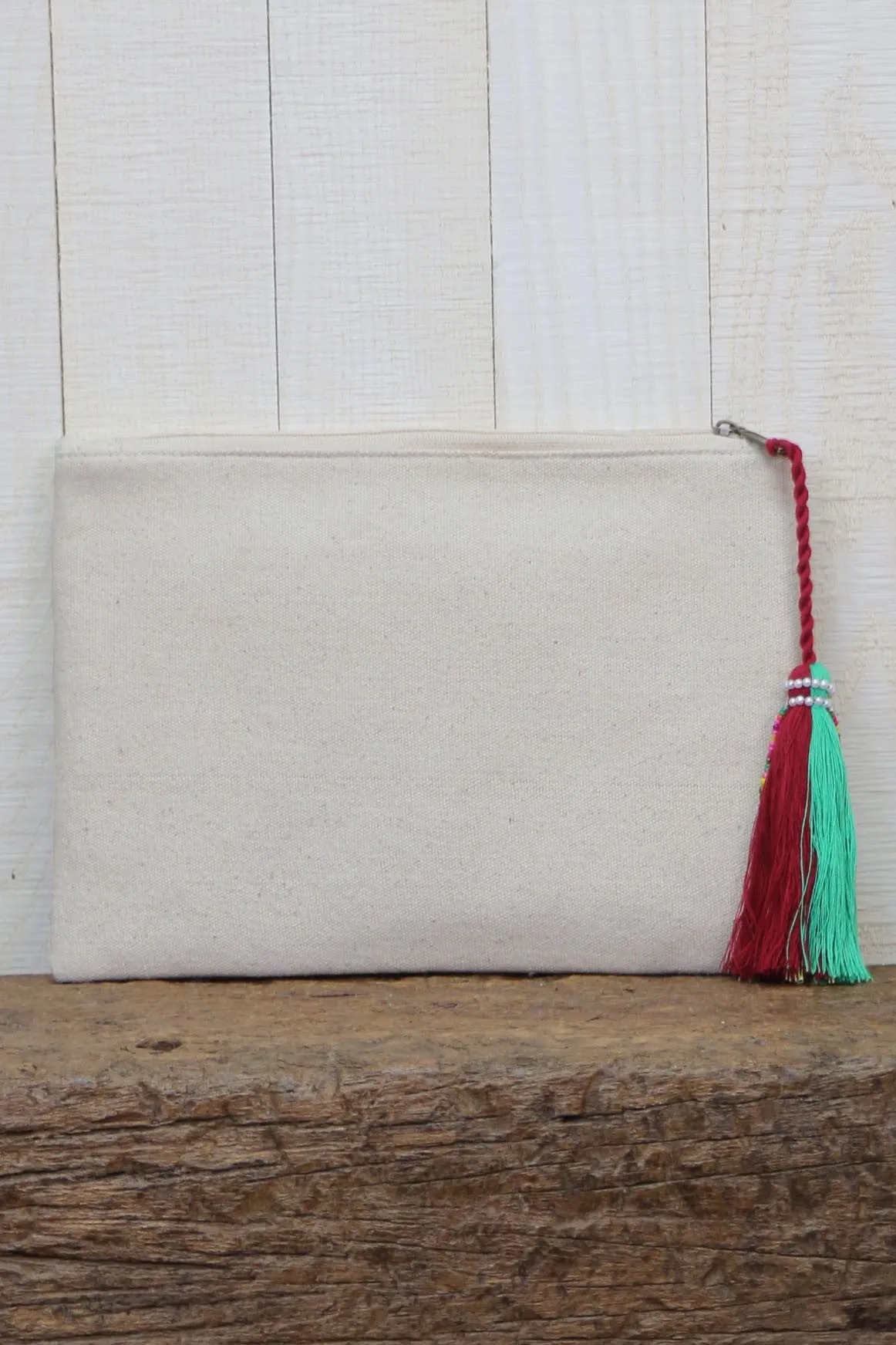 Multi Colored Embroidered Clutch Bag