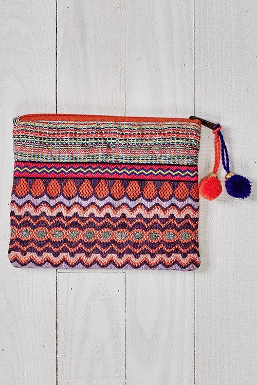 Multi Pattern Quilted Makeup Bag