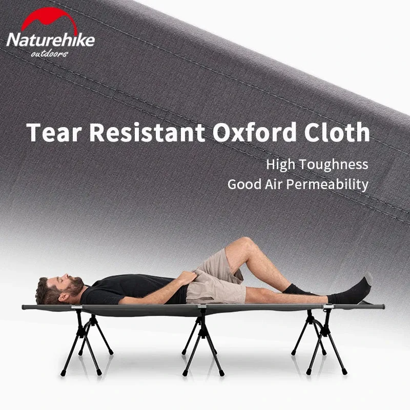 Naturehike Sleeping Pad Camping Tent Cot Hike Bed Outdoor Portable Foldable Aluminium Alloy Camp Cot Camping Travel Leisure Bed