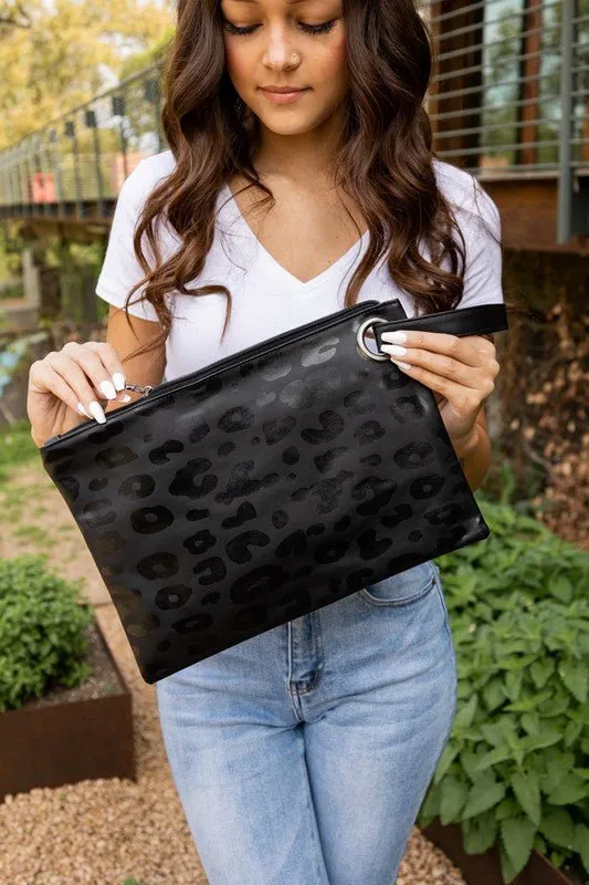 On My Way Out Printed Oversized Clutch Bag