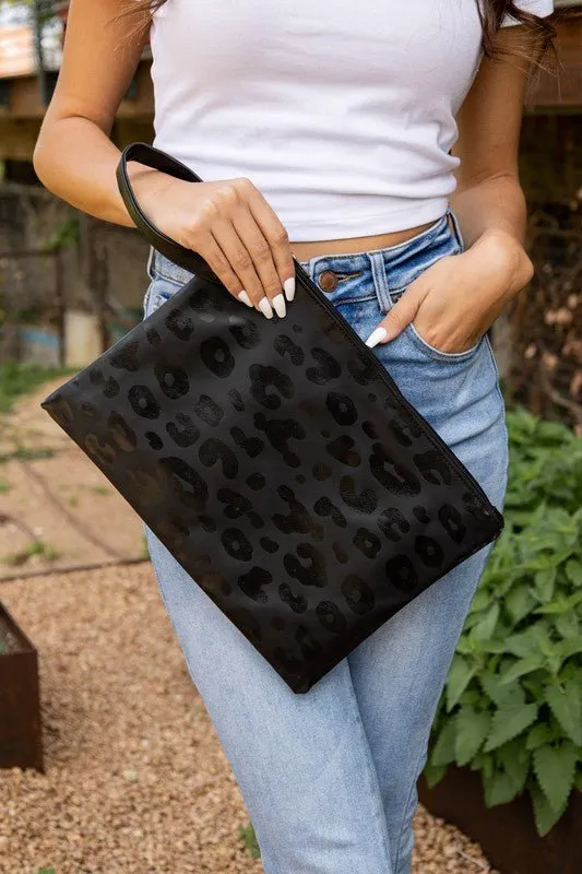On My Way Out Printed Oversized Clutch Bag