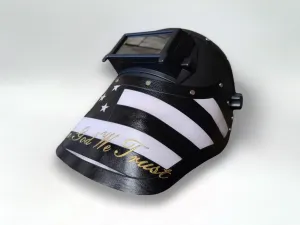 Outlaw Leather - Welding Hood - USA "In God We Trust" B/W