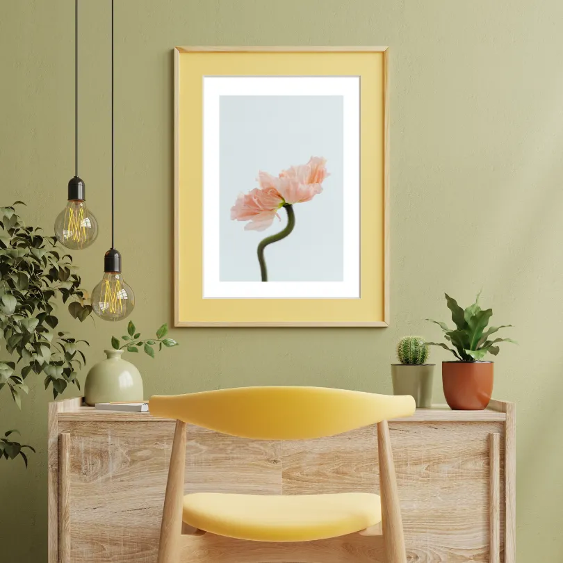 Pastel Single Flower Poster INSTANT DOWNLOAD Art Print, Blue Flowers Artwork, Shabby Chic, Danish Pastel, Botanical Decor, Floral Wall Art