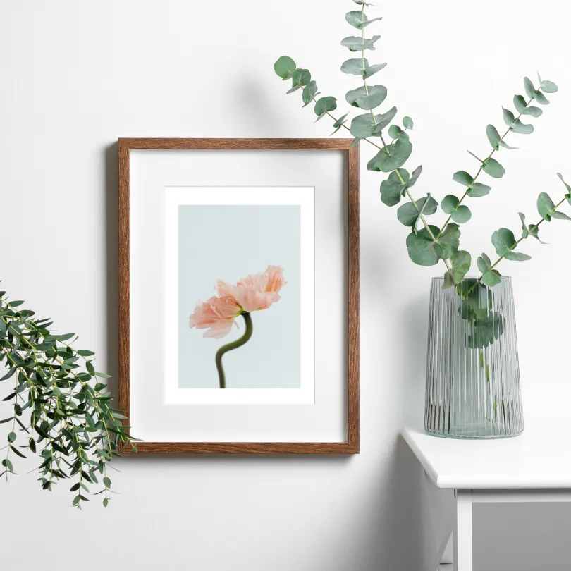 Pastel Single Flower Poster INSTANT DOWNLOAD Art Print, Blue Flowers Artwork, Shabby Chic, Danish Pastel, Botanical Decor, Floral Wall Art