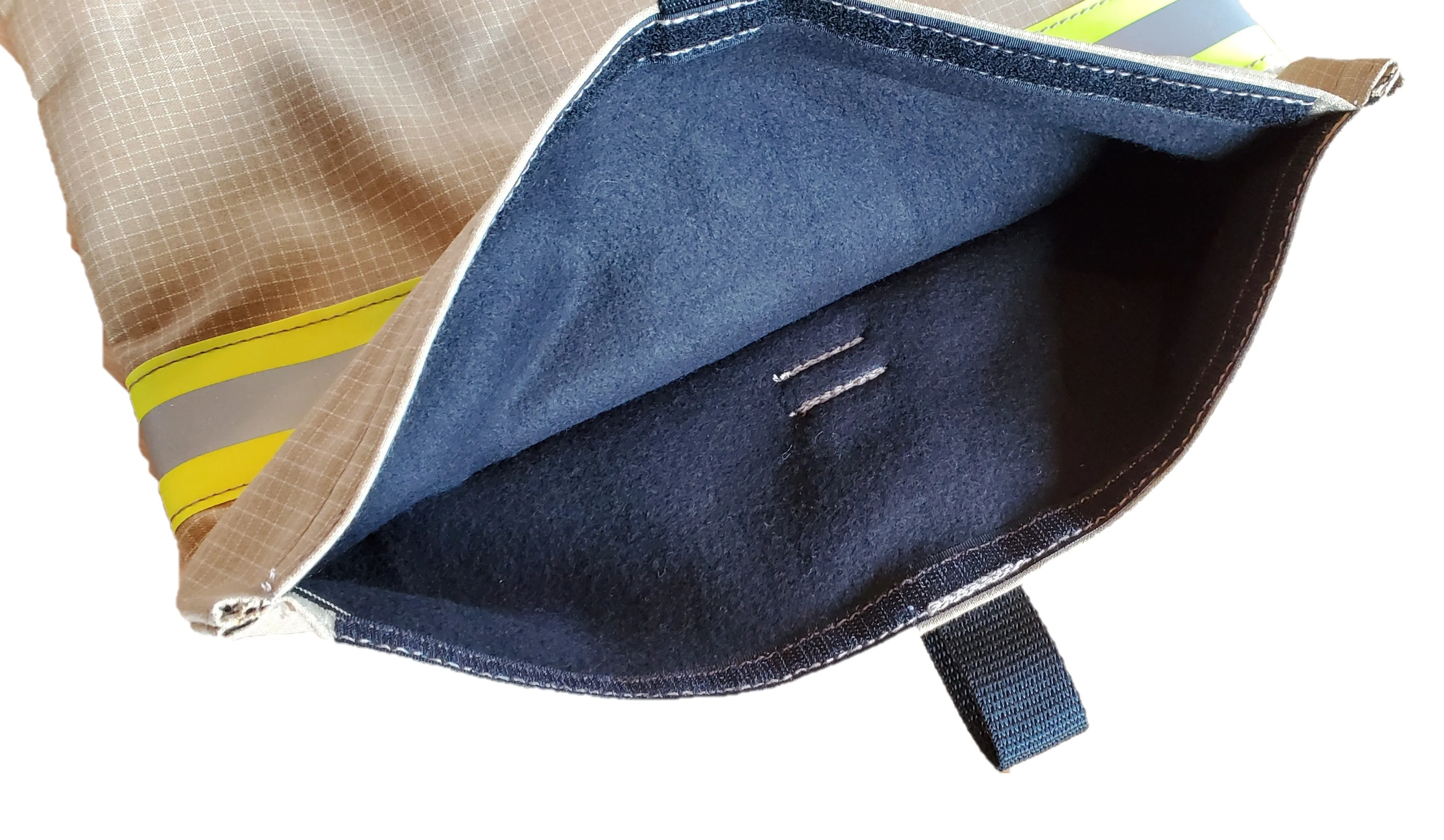 Personalized Firefighter SCBA Mask Bag made with Authentic Turnout Gear
