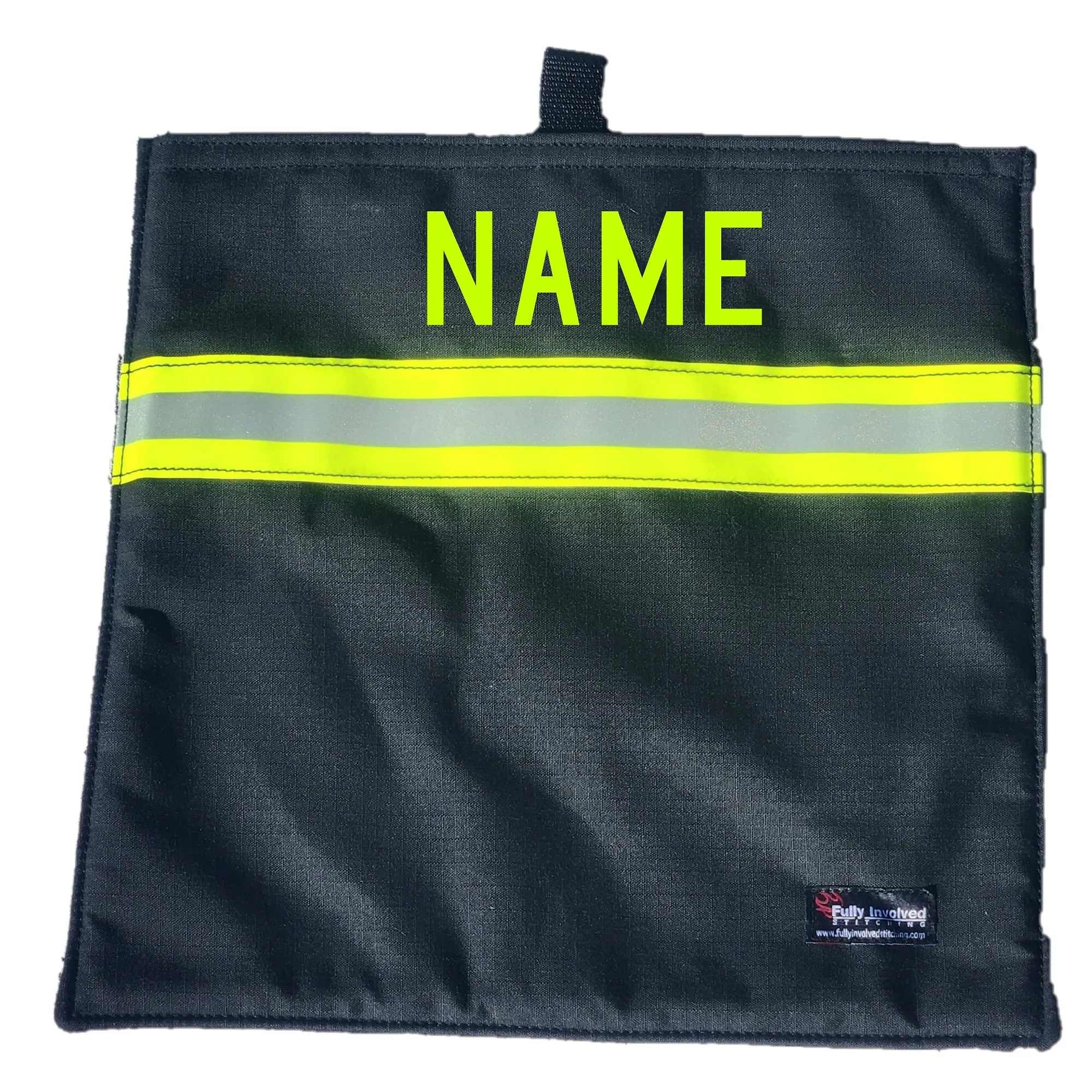 Personalized Firefighter SCBA Mask Bag made with Authentic Turnout Gear