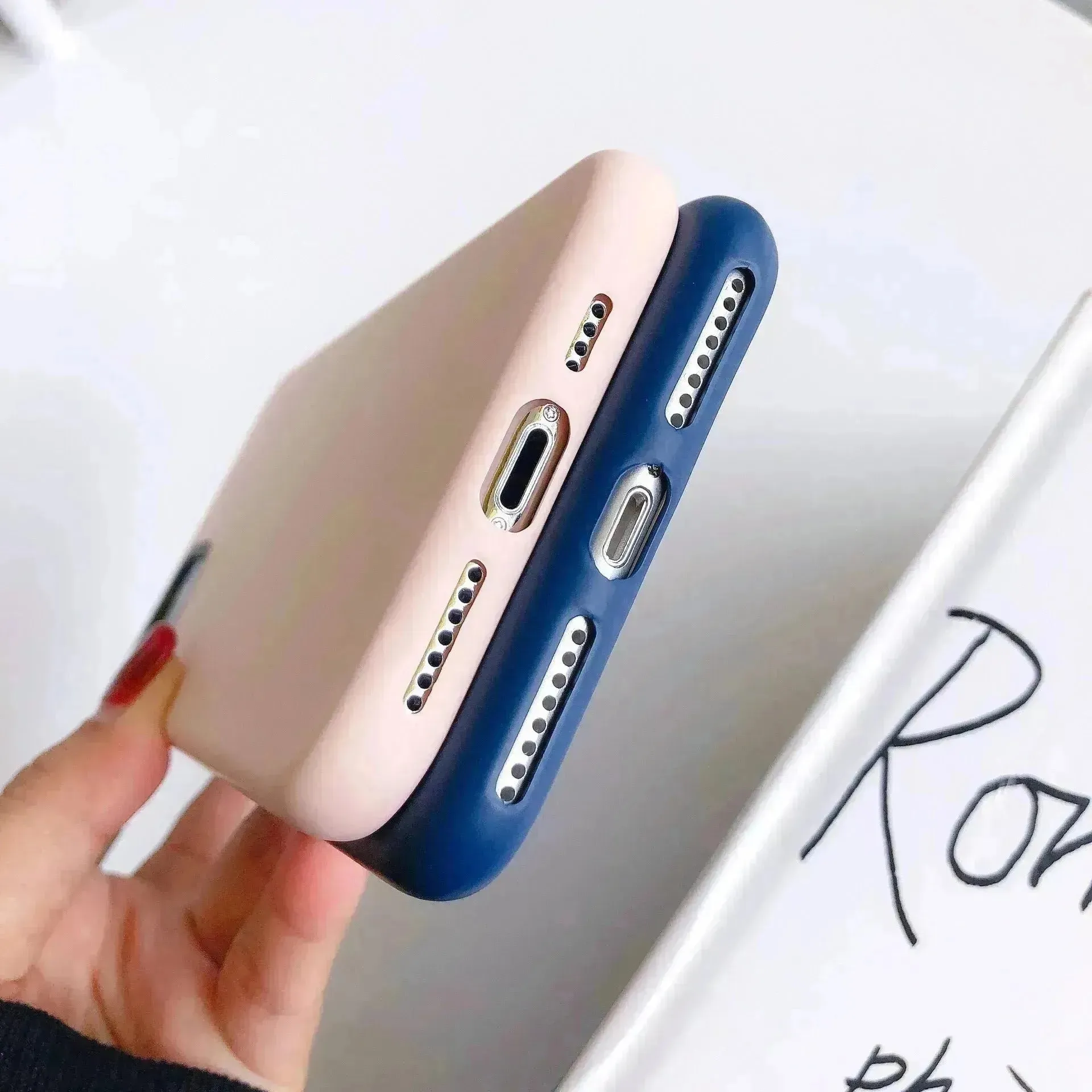 Plain Soft Silicone Mobile iphone phone case Unisex