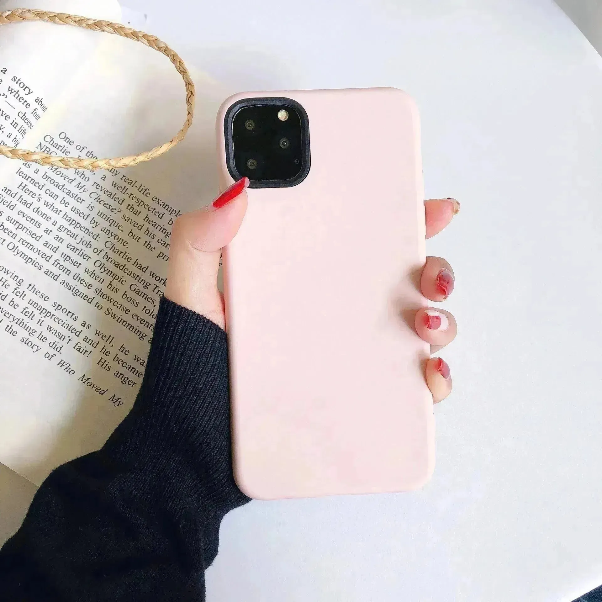 Plain Soft Silicone Mobile iphone phone case Unisex