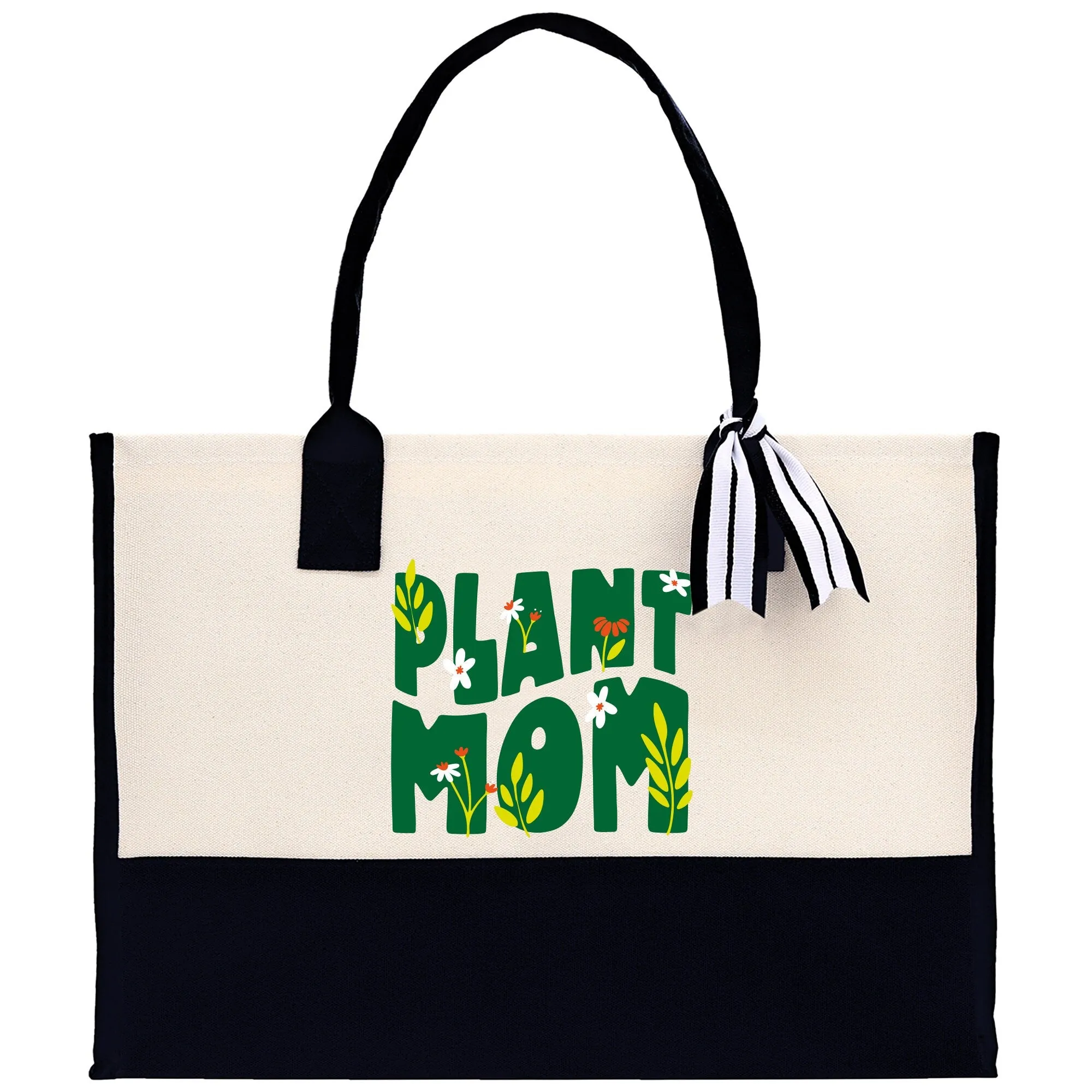 Plant Mom Canvas Tote Bag Plant Lovers Gift Plant Lady Tote Bag Gardener Mom Gift Gardening Tote Bag Plant Gift Botanical Gift for Mom