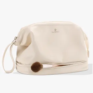 Pocmimut Double Layer Leather Makeup Bag