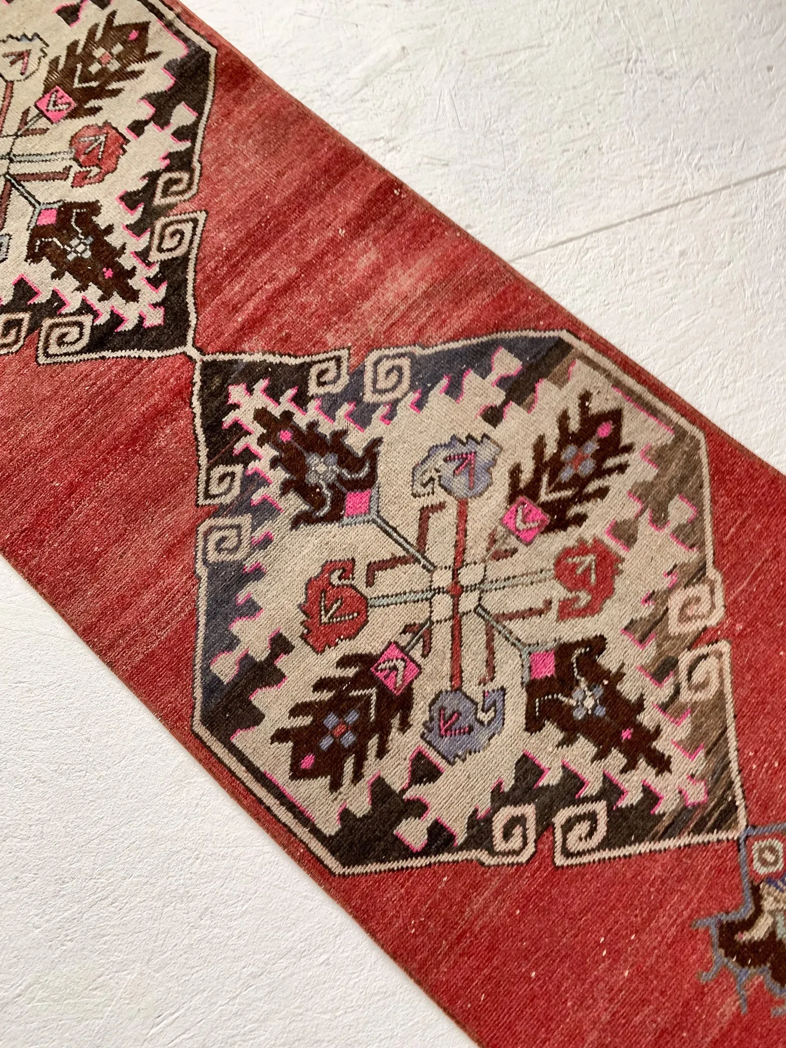 R1095 - 2' x 10.1' Vintage Turkish Runner Rug
