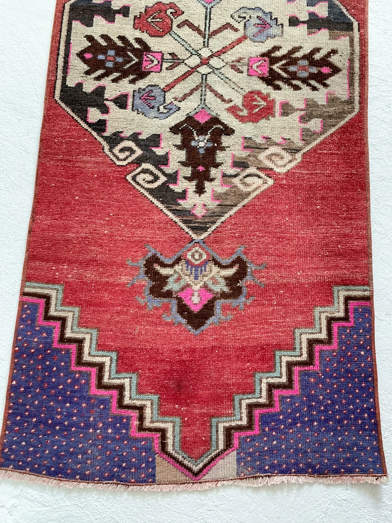 R1095 - 2' x 10.1' Vintage Turkish Runner Rug
