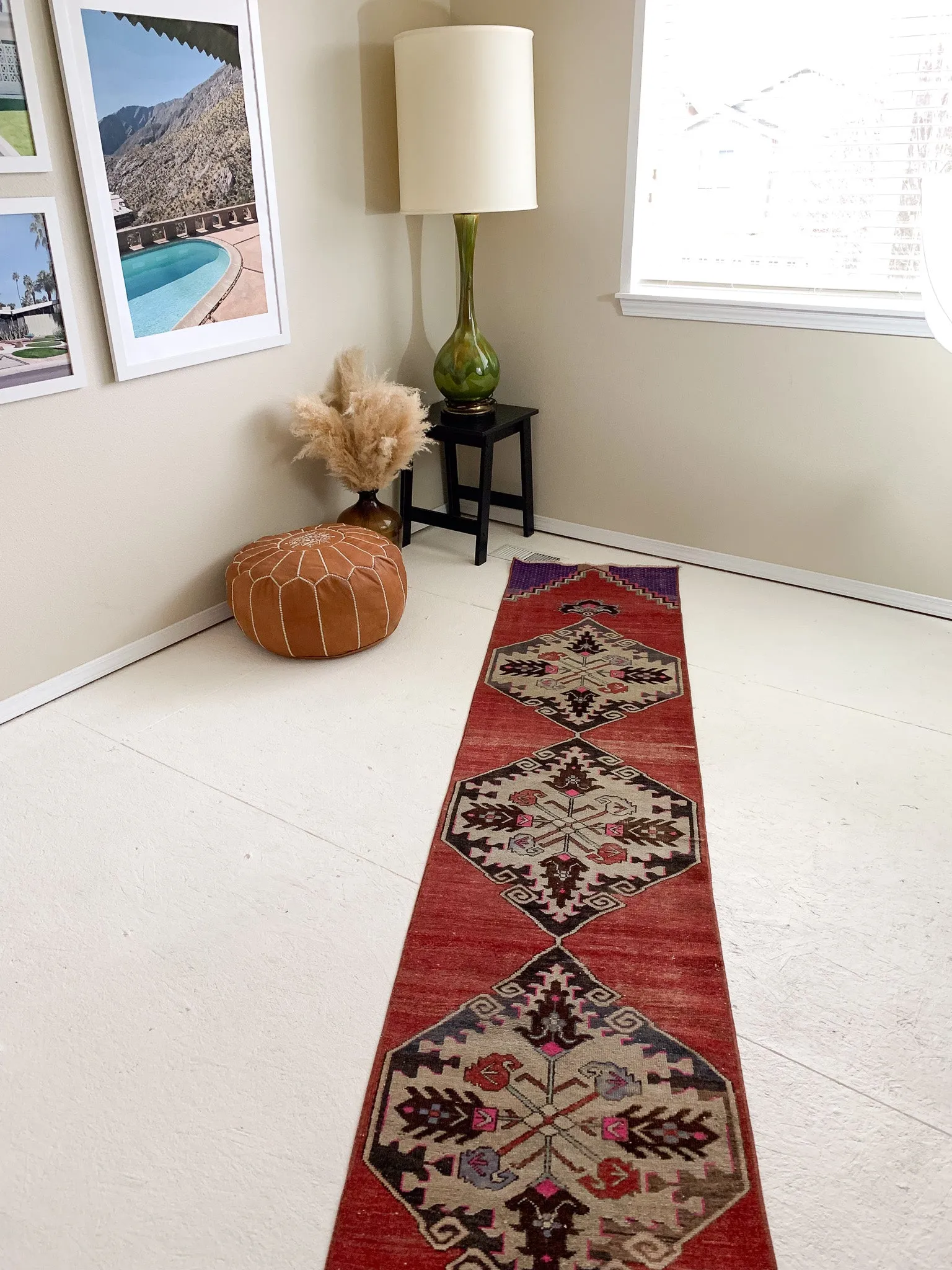 R1095 - 2' x 10.1' Vintage Turkish Runner Rug