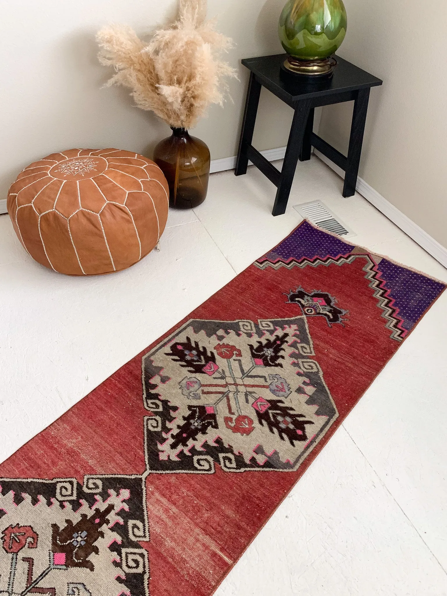 R1095 - 2' x 10.1' Vintage Turkish Runner Rug