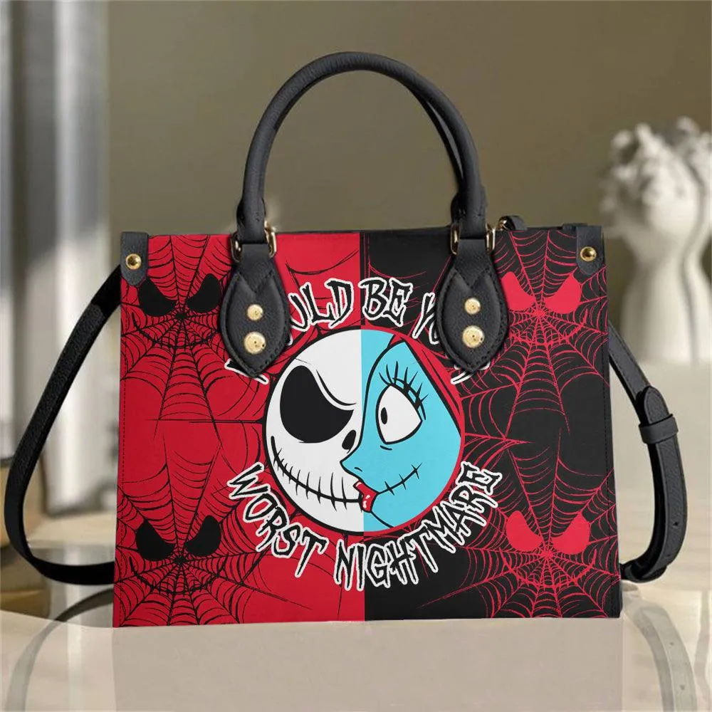 Red Nightmare Women's Tote Bag With Black Handle