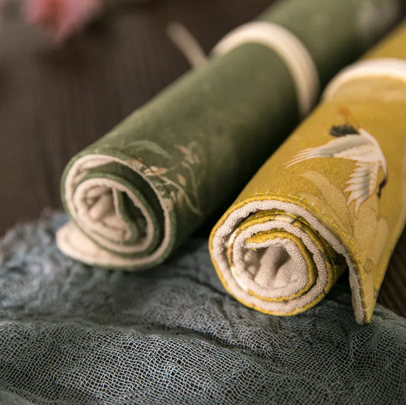 Retro Floral Chinoiserie Roller Shutters Pen & Pencil Case