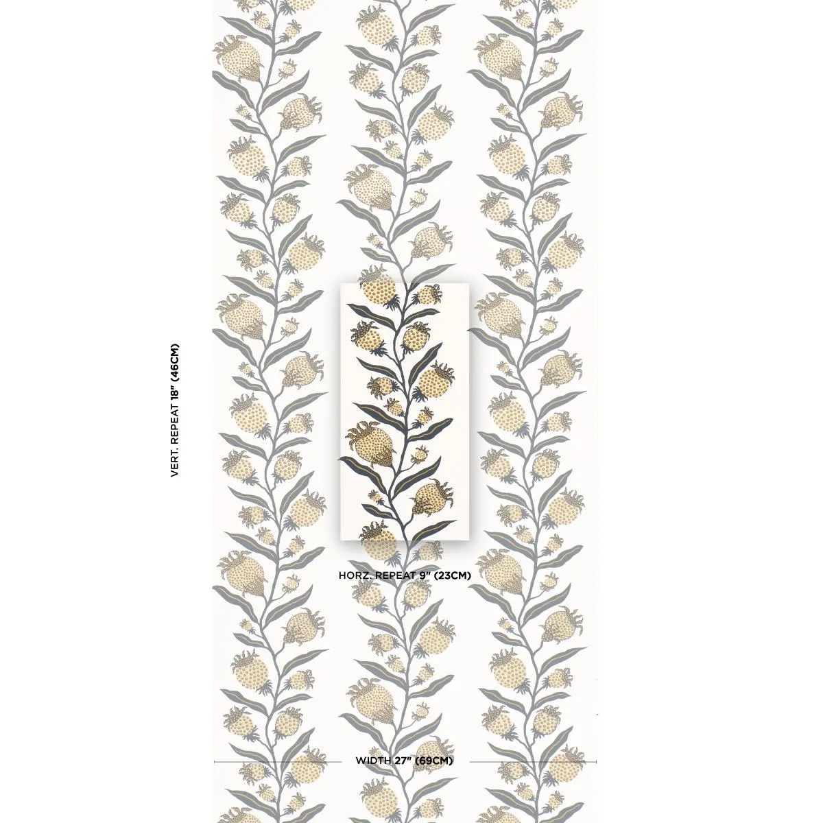 Schumacher Thistle Vine Wallpaper