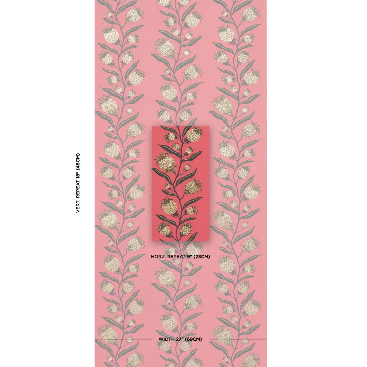 Schumacher Thistle Vine Wallpaper