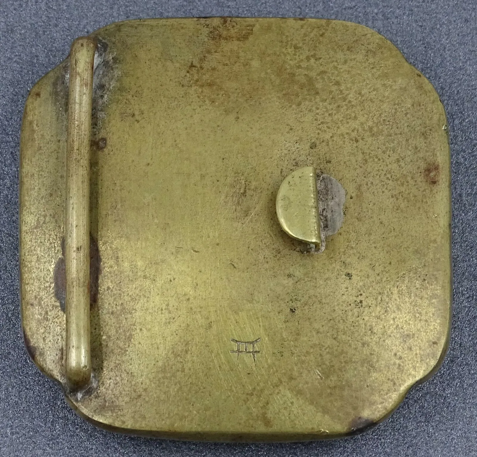 Signed Authentic Unique Japanese Satsuma Belt Buckle c.1800-1900
