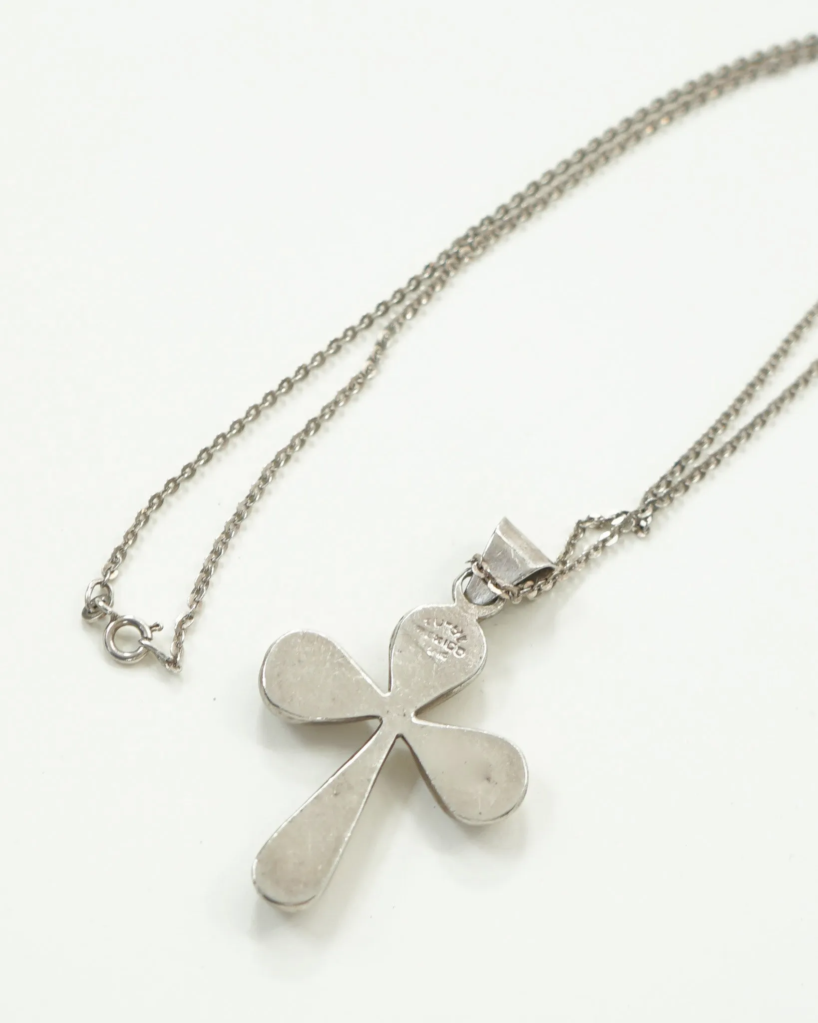 Silver Necklace w/ Cross Charm