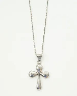 Silver Necklace w/ Cross Charm