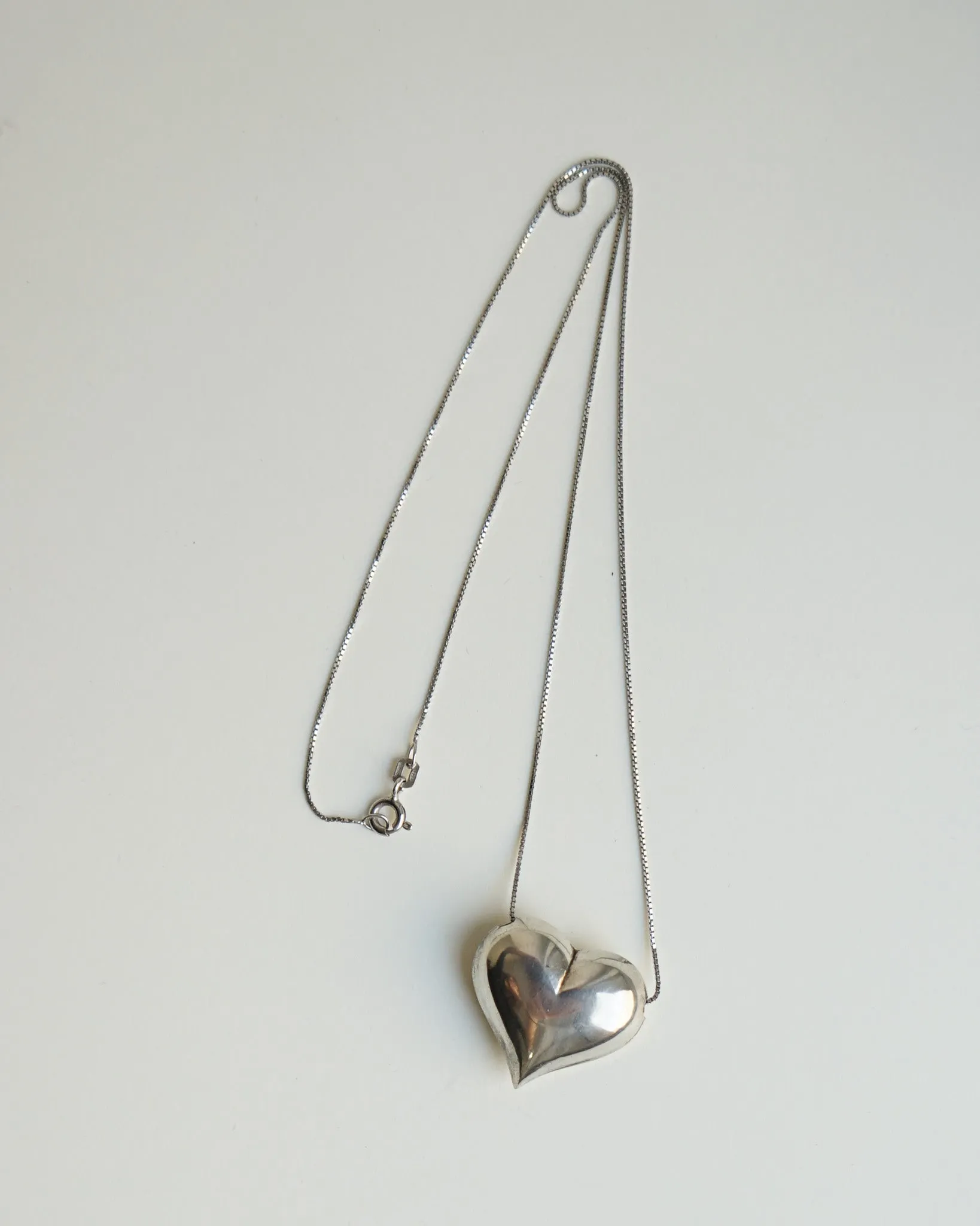 Silver Necklace w/ Heart