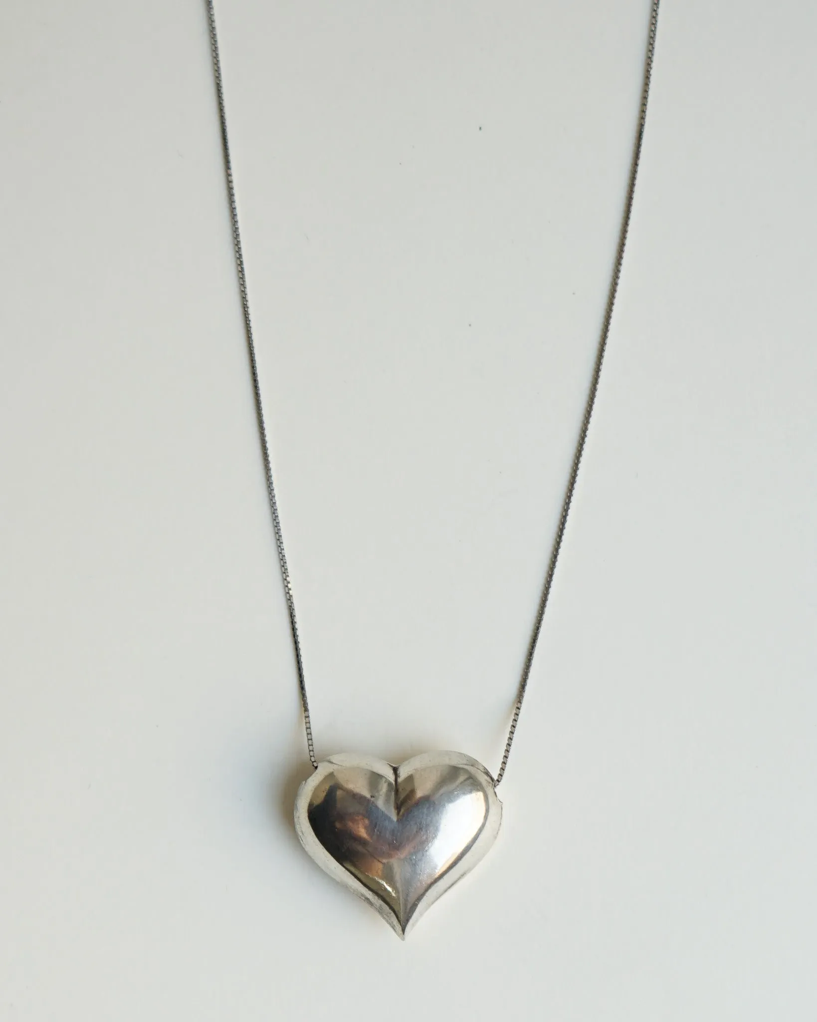 Silver Necklace w/ Heart