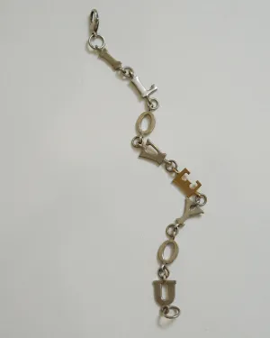 Silver x 14k Gold Bracelet