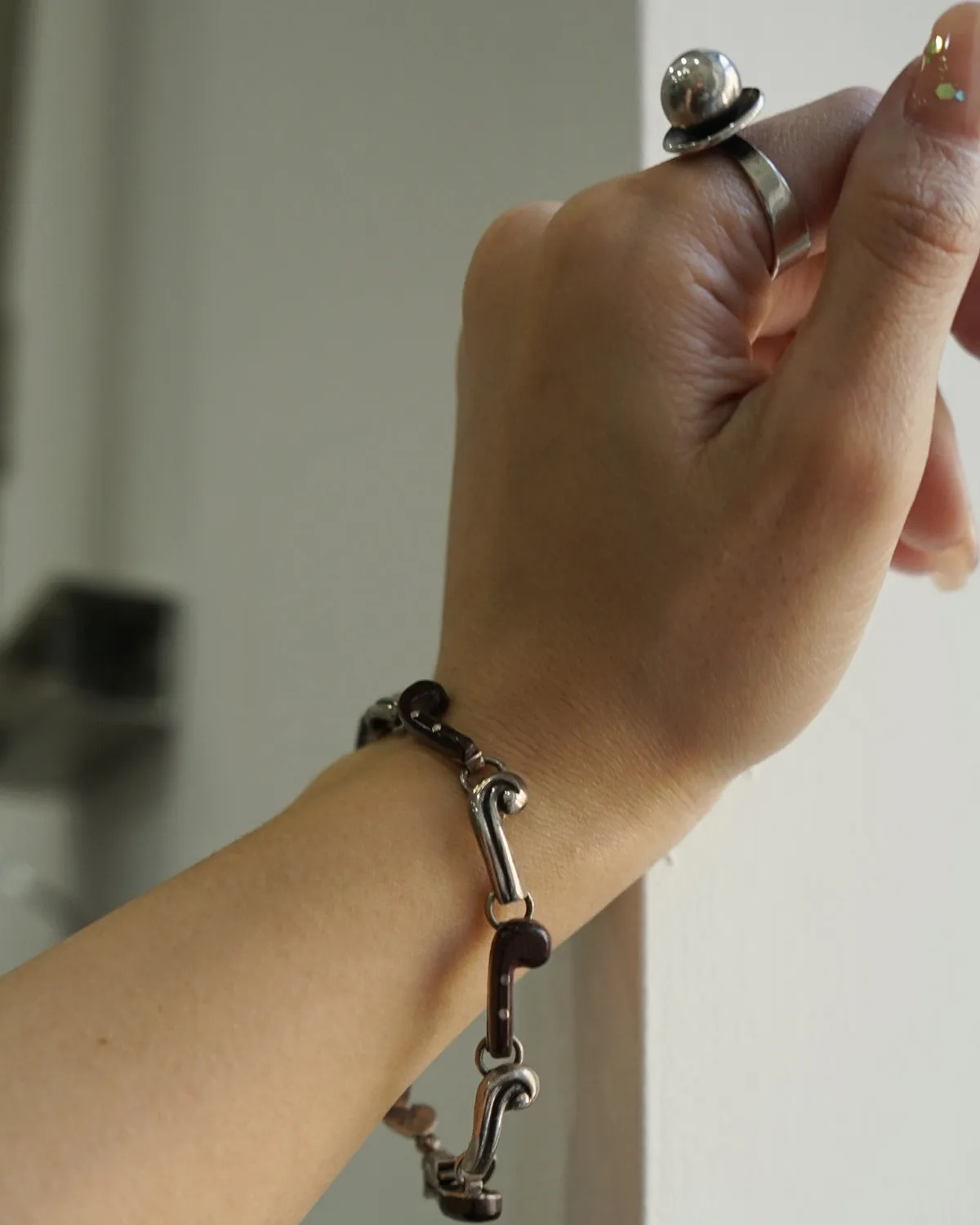 Silver x Wood Bracelet