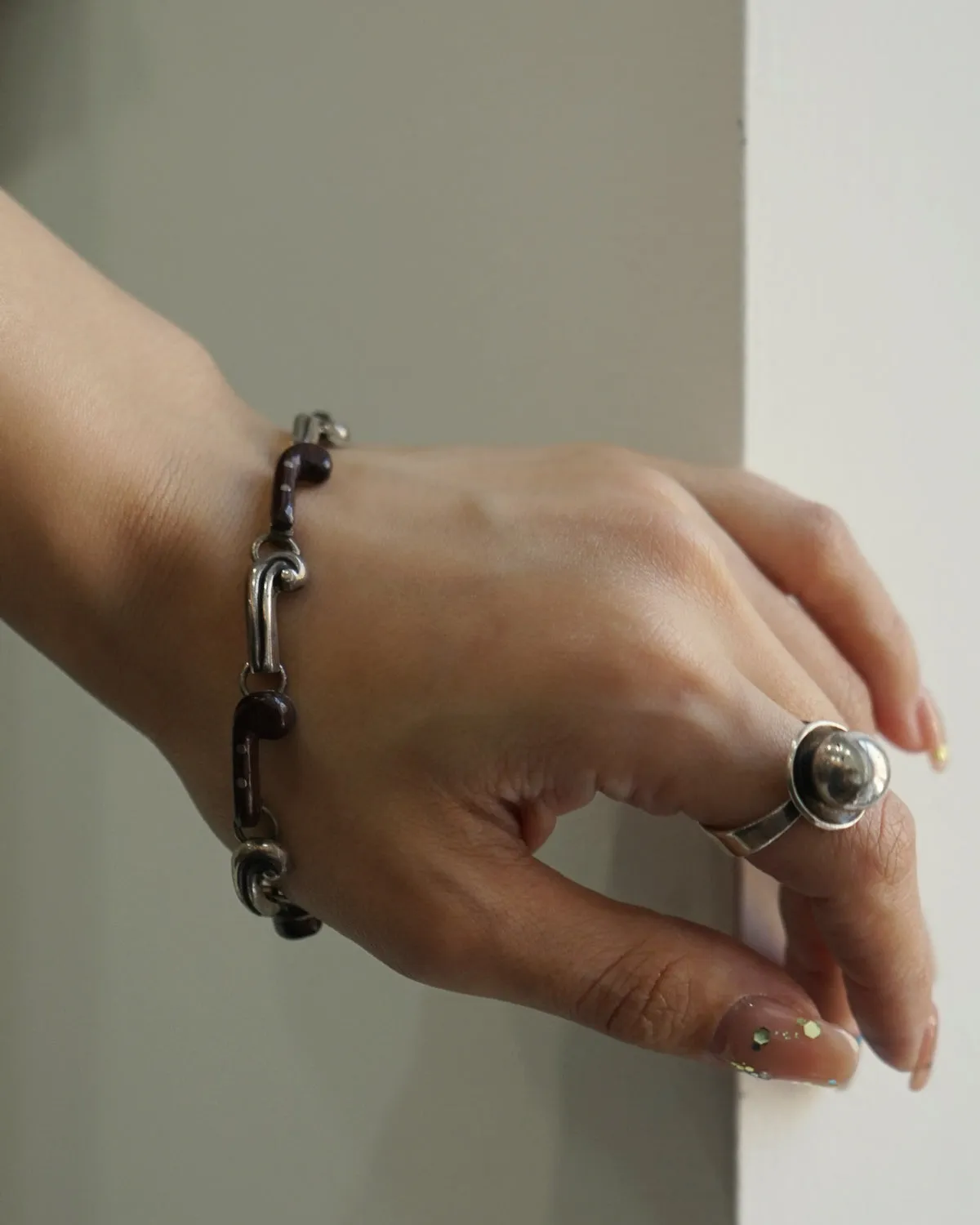 Silver x Wood Bracelet