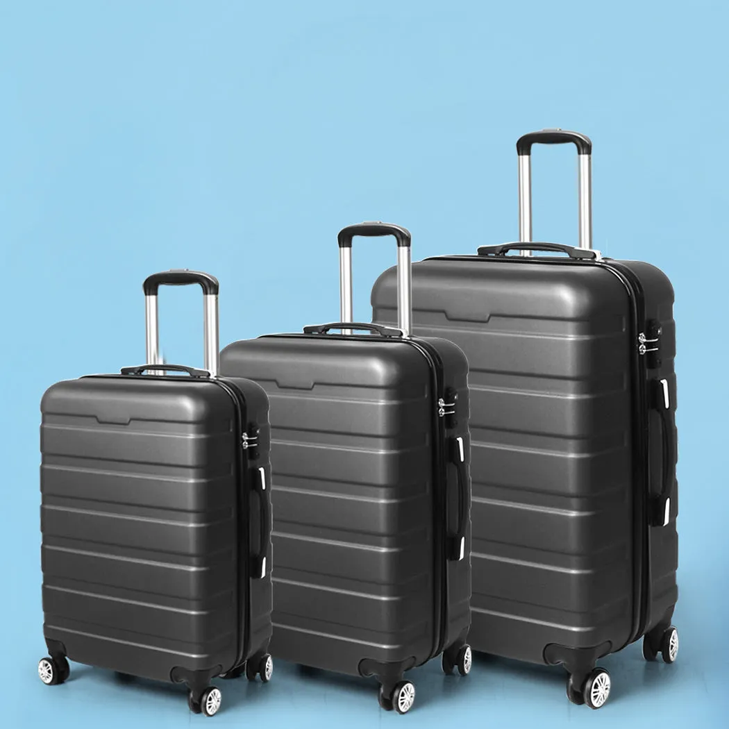 Slimbridge 3PC Luggage sets Suitcase Dark Grey