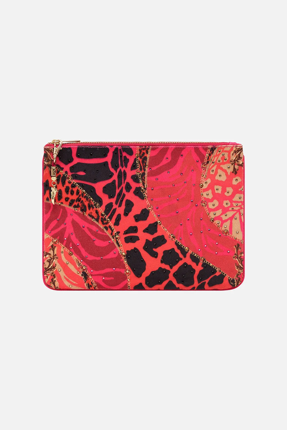 SMALL CANVAS CLUTCH ALWAYS CHANGE YOUR SPOTS