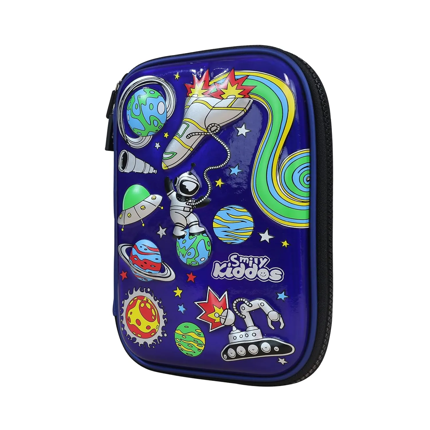 Smily Kiddos Single Compartment Pencil Case V2 Space Theme Blue-Sk16001680