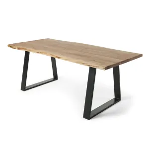 Sono 2m Solid Wattle Timber Dining Table - Natural