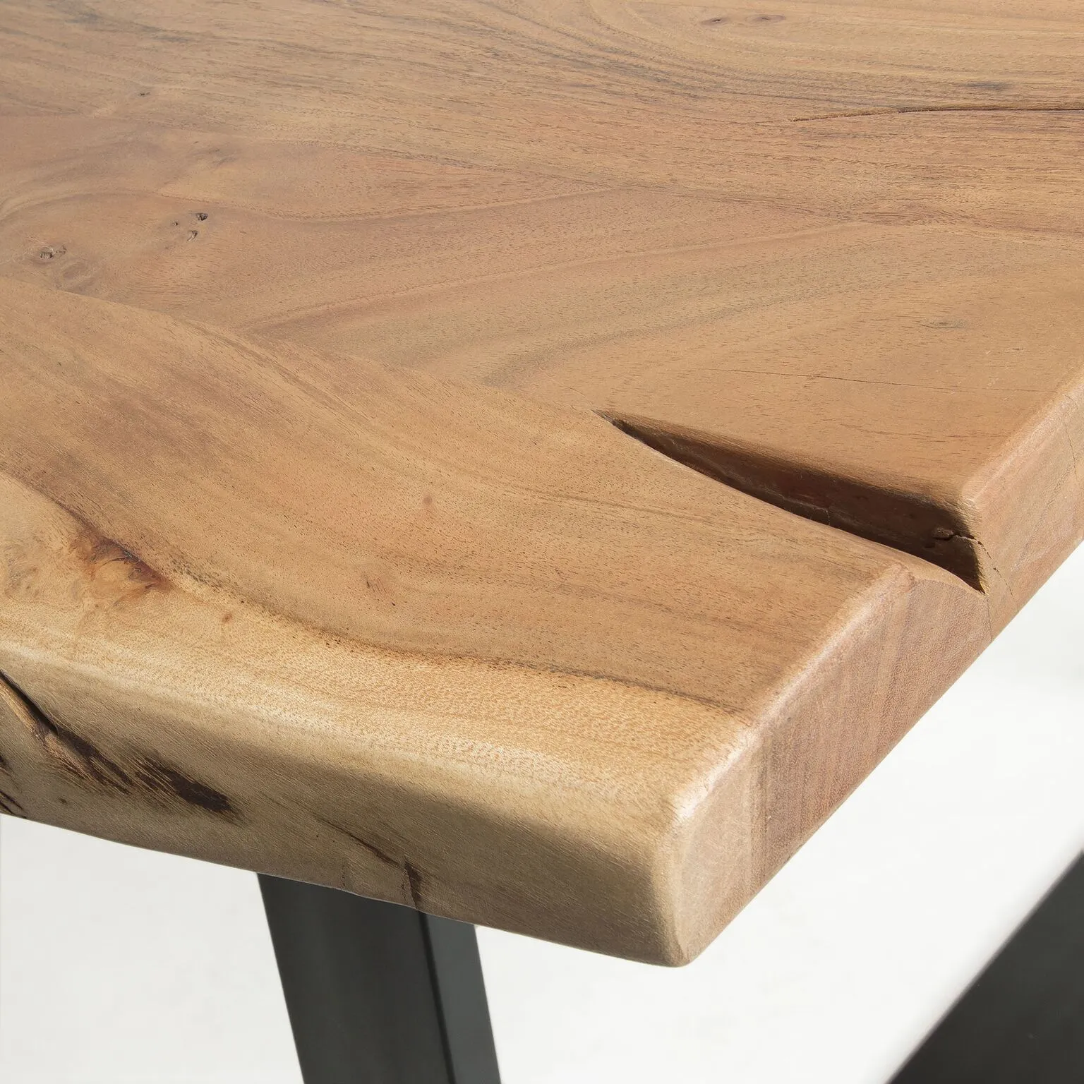 Sono 2m Solid Wattle Timber Dining Table - Natural