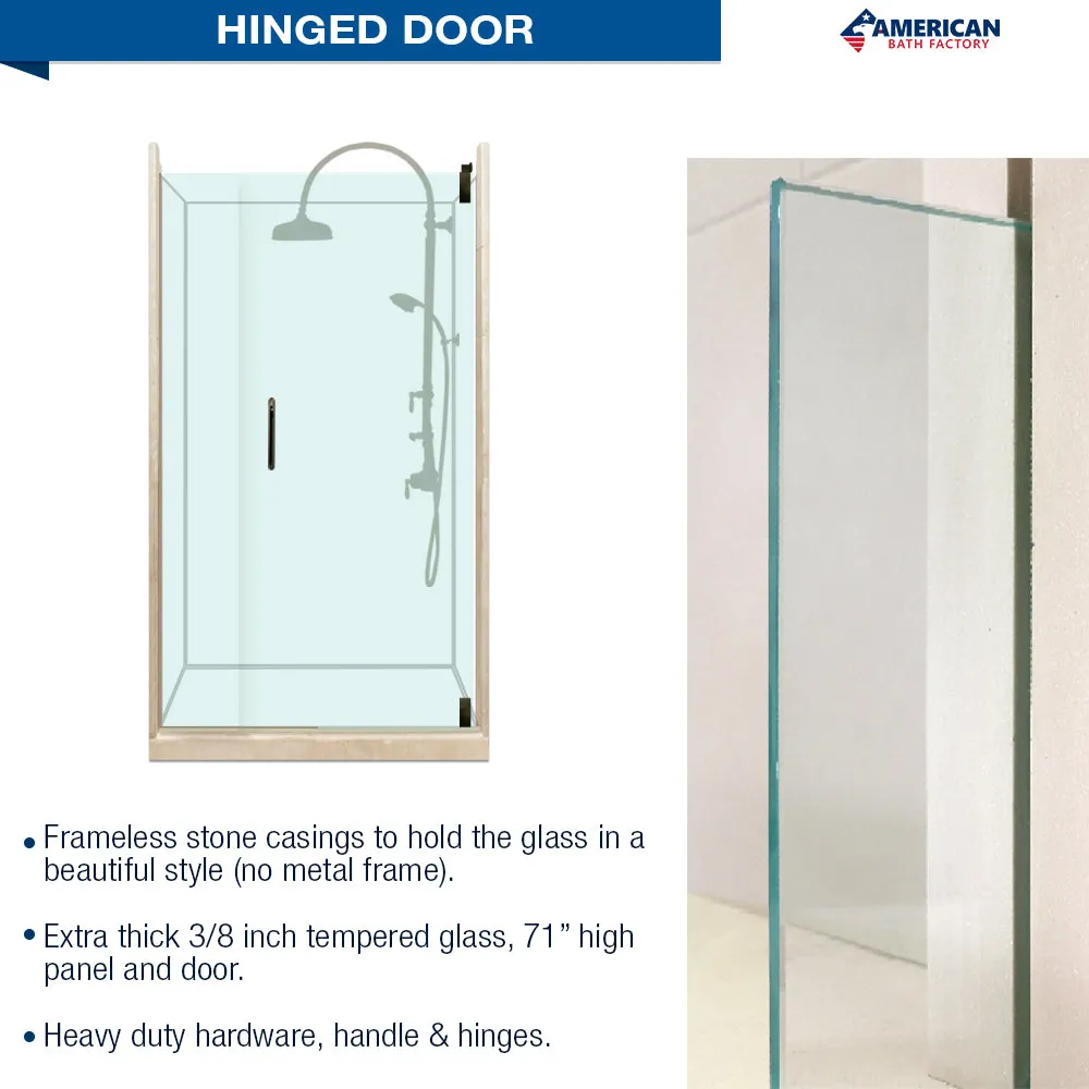 SPECIAL-Classic Desert Sand Small Alcove Shower Kit (FREE- Shampoo Niche)