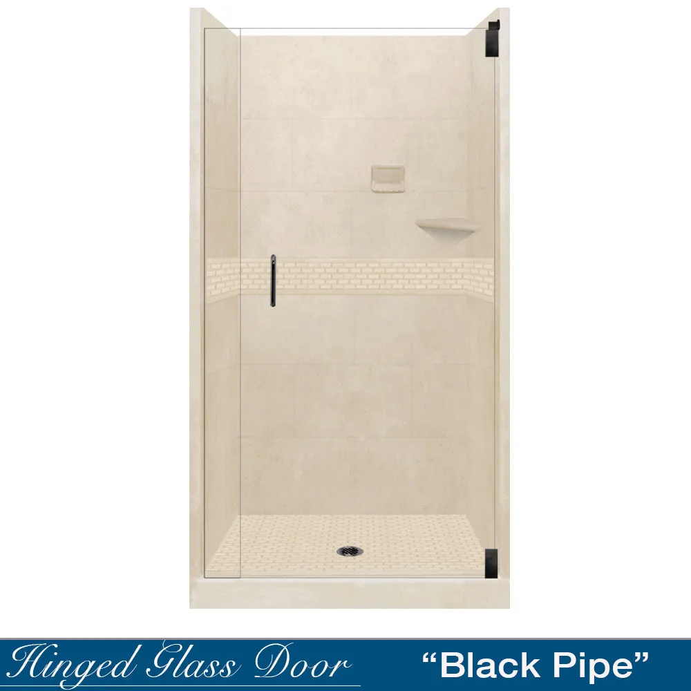 SPECIAL-Classic Desert Sand Small Alcove Shower Kit (FREE- Shampoo Niche)