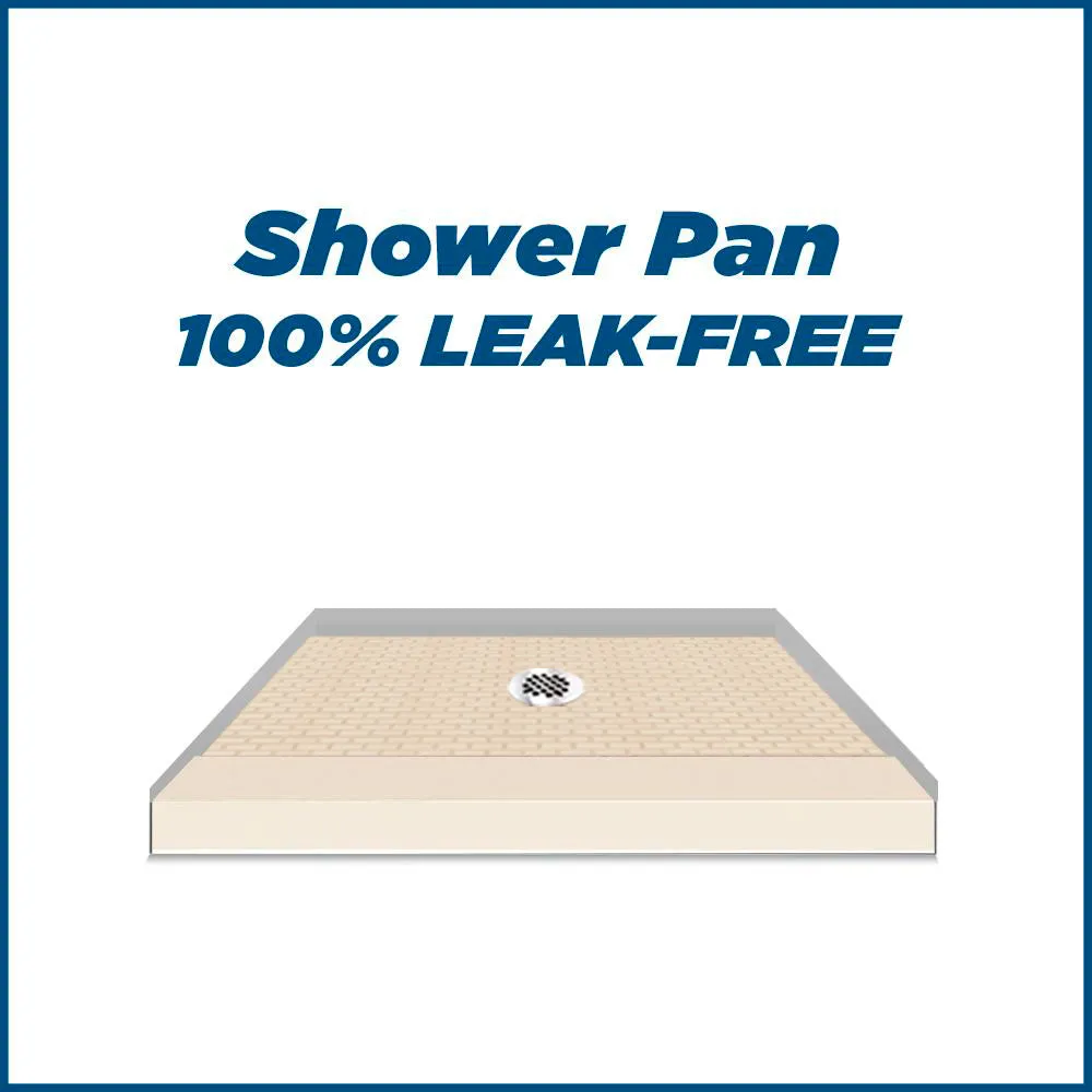 SPECIAL-Classic Desert Sand Small Alcove Shower Kit (FREE- Shampoo Niche)