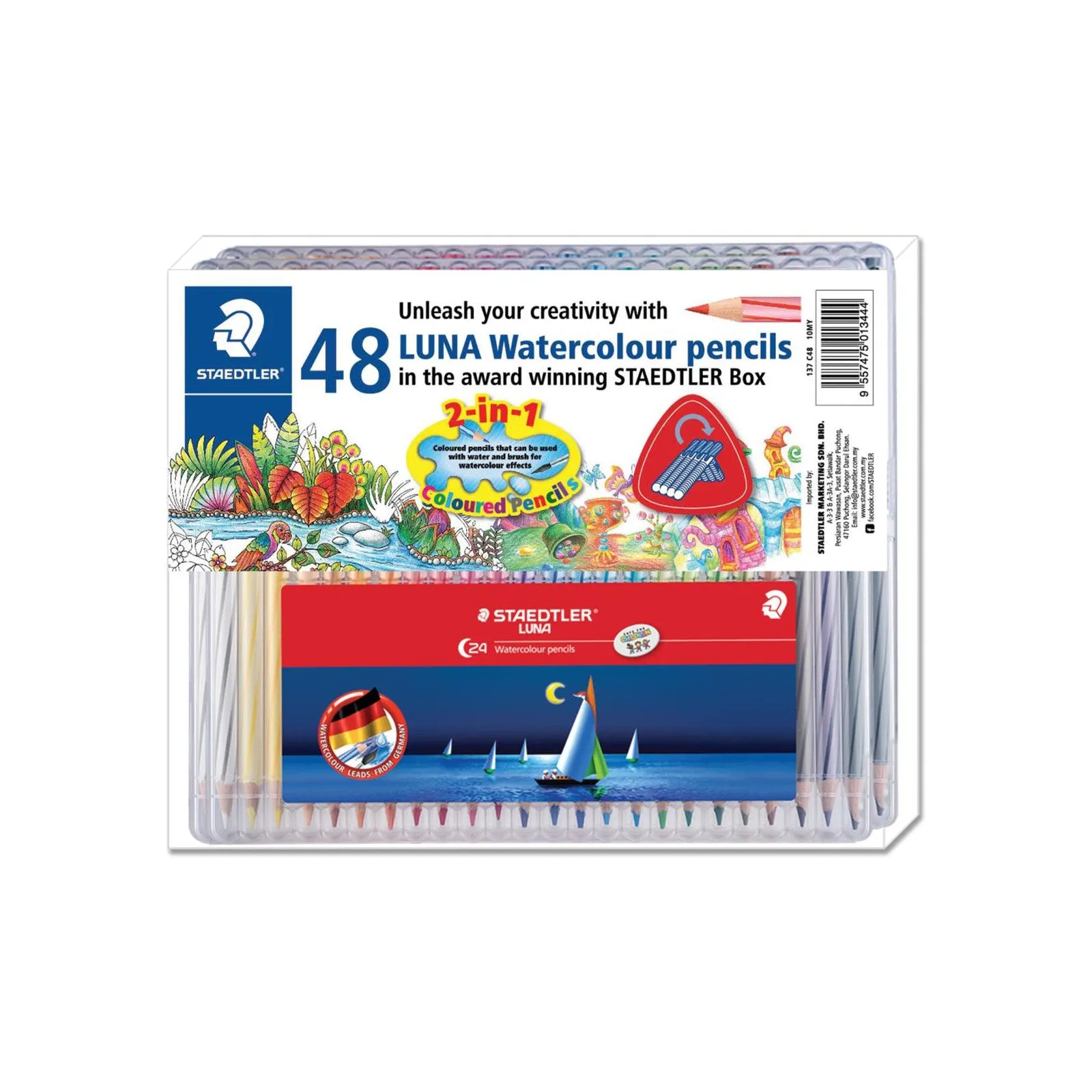 Staedtler Luna Watercolour Pencil  - 48 Colour Pencils