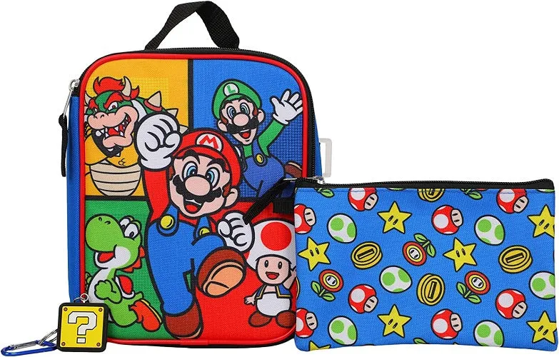 Super Mario Bros. Icons Backpack 5-Piece Set