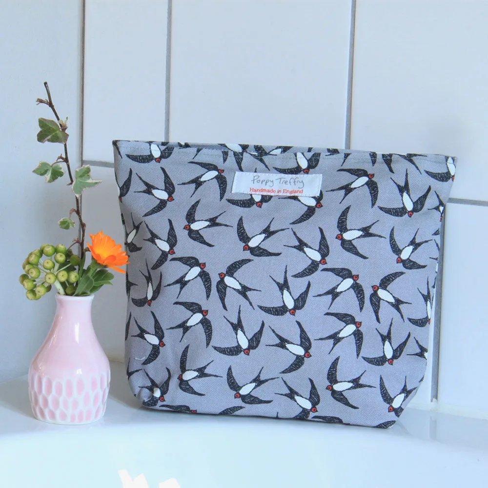 Swallows Big Makeup Bag