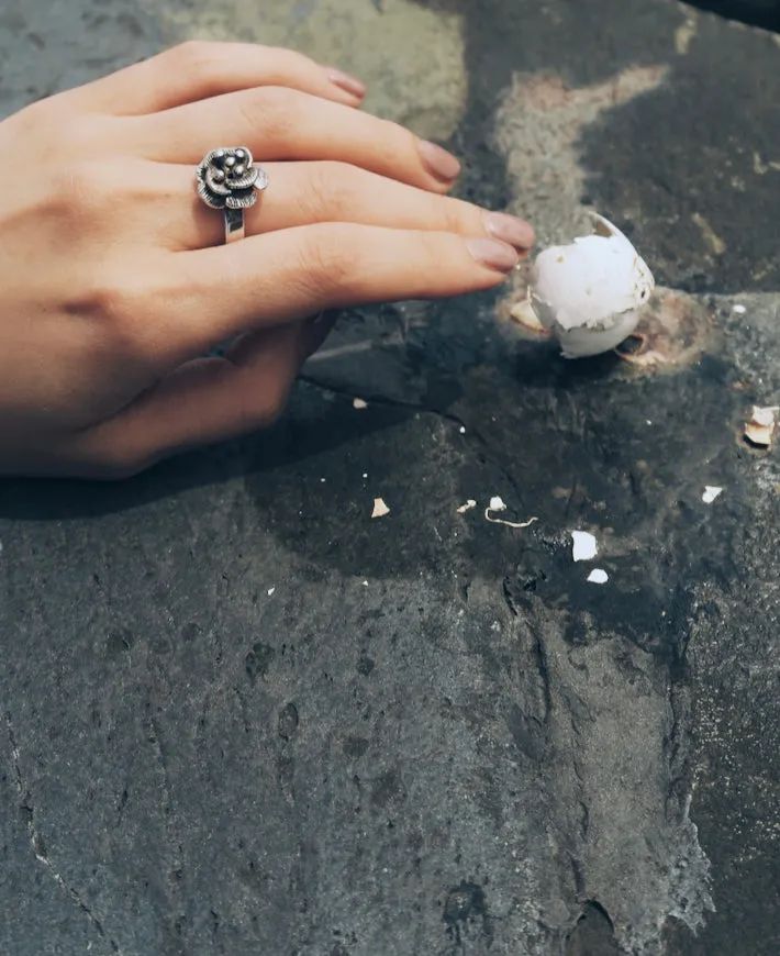 Sweet Flower Silver Ring