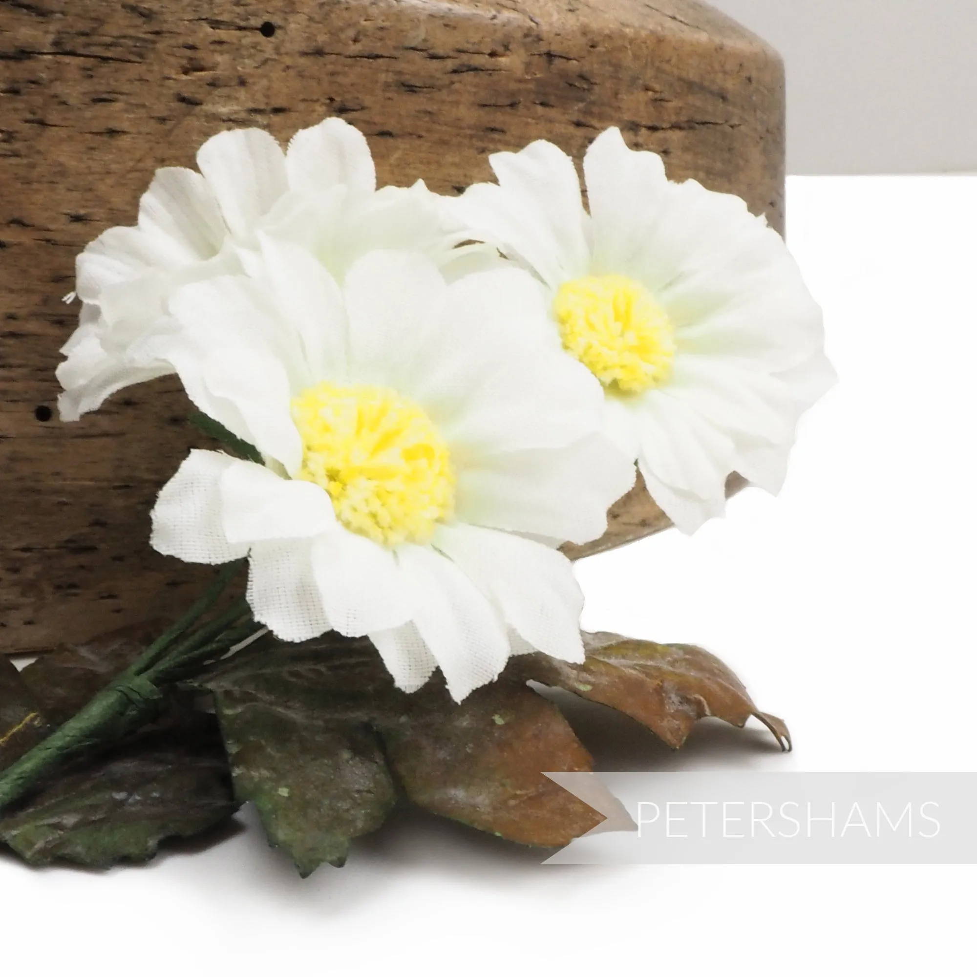 'Terri' Vintage Daisy Wired Flower Millinery Mount