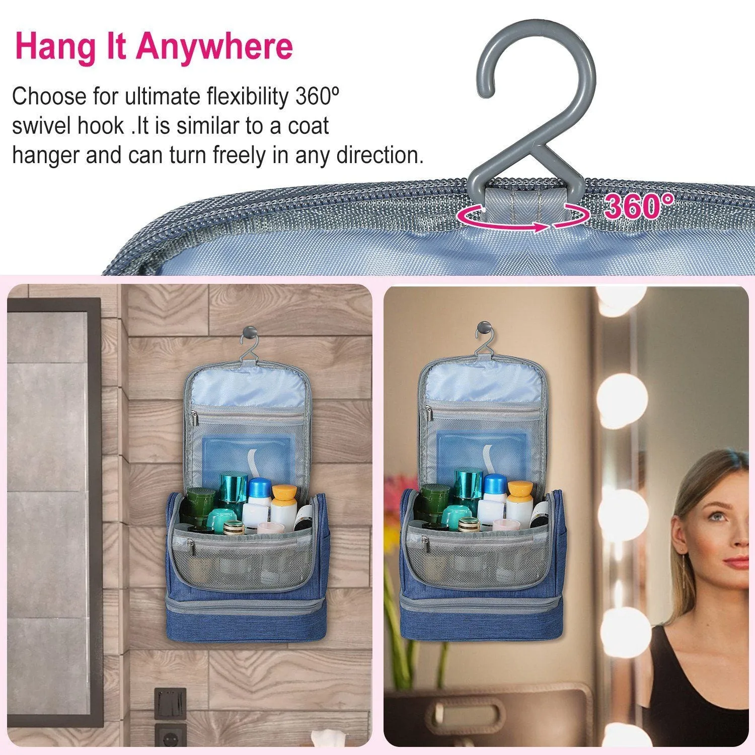 Travel Toiletry Cosmetic Bag