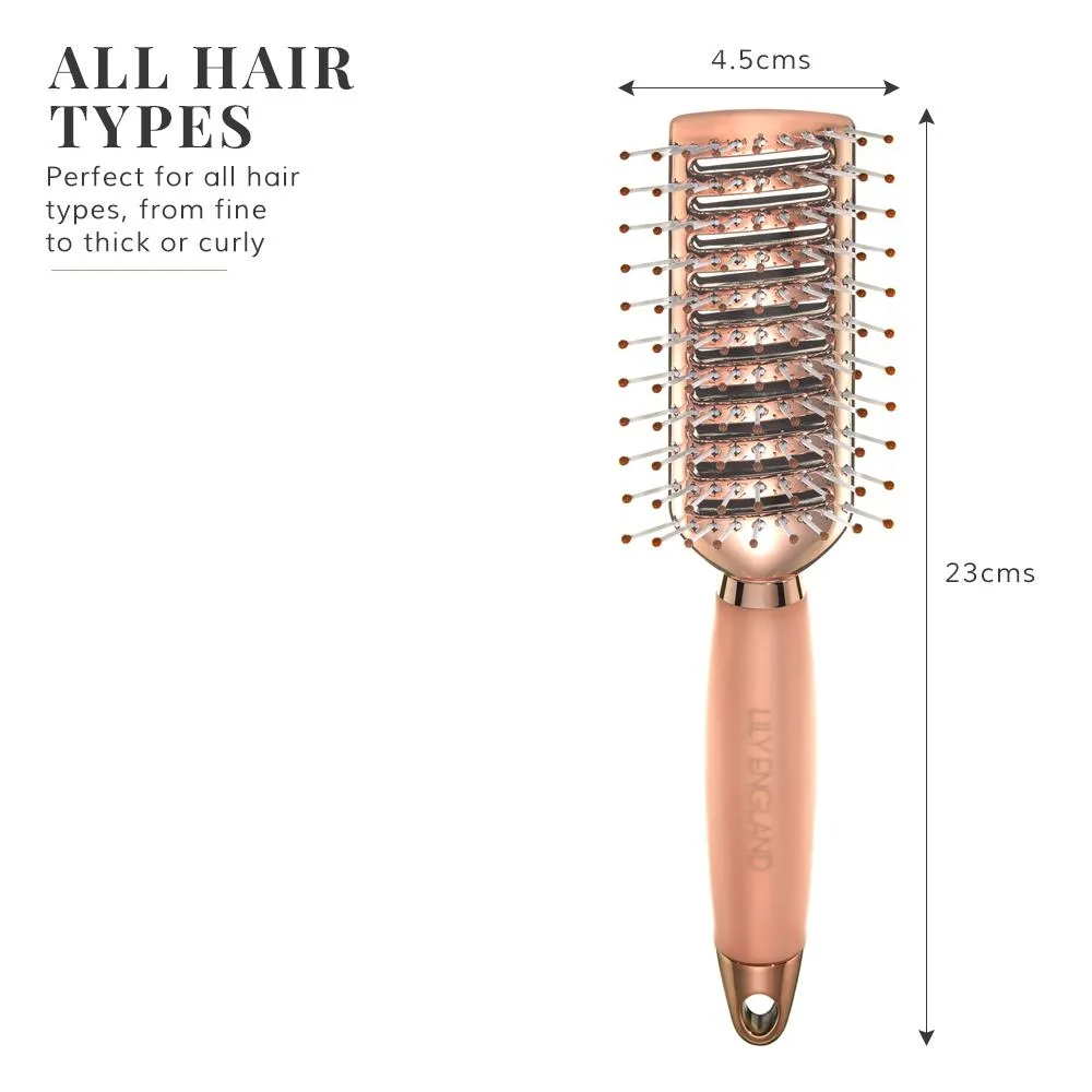 Vent Hair Brush Gel Handle - Rose Gold
