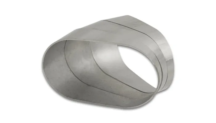 Vibrant 3.000" 16ga Oval Horizontal 45° Pie Cut 304 Stainless (75mm CLR - 3 Pieces - 15° Per Piece) (13570)